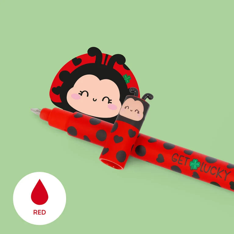 Stylo effaçable coccinelle