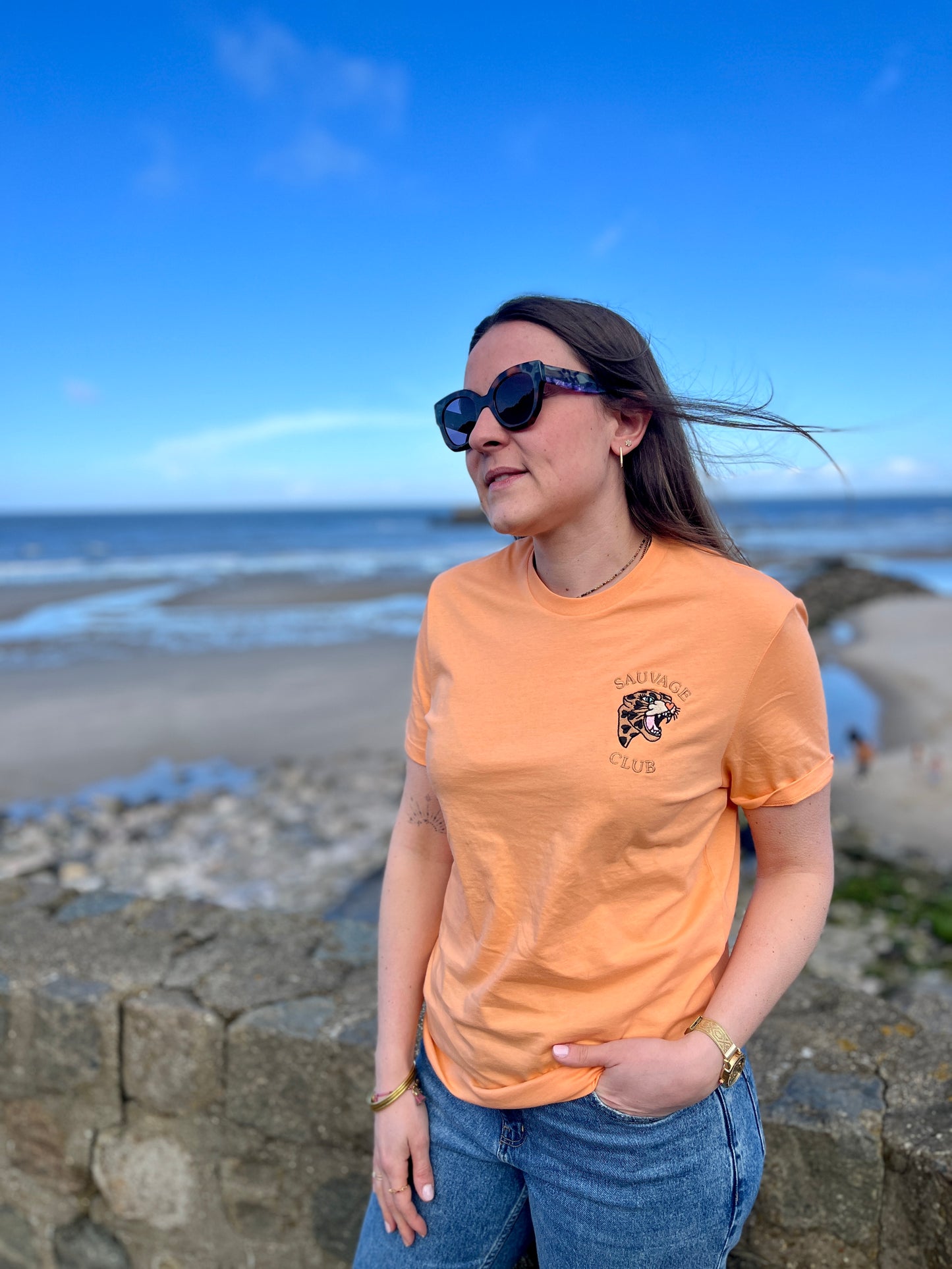 T-shirt Abricot Sauvage