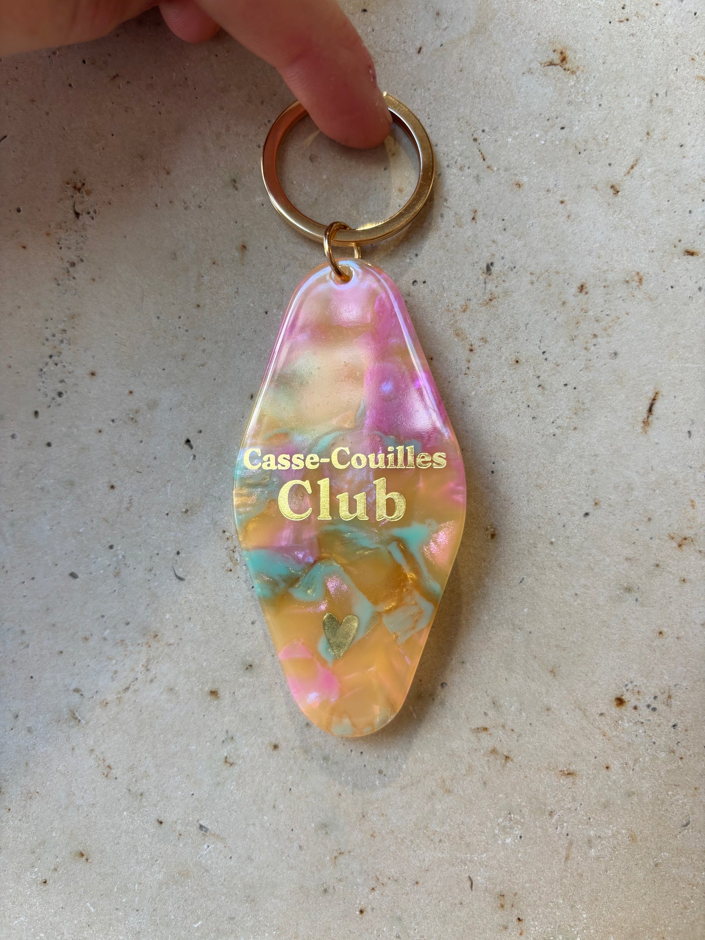 Porte clé « casse-couilles club »