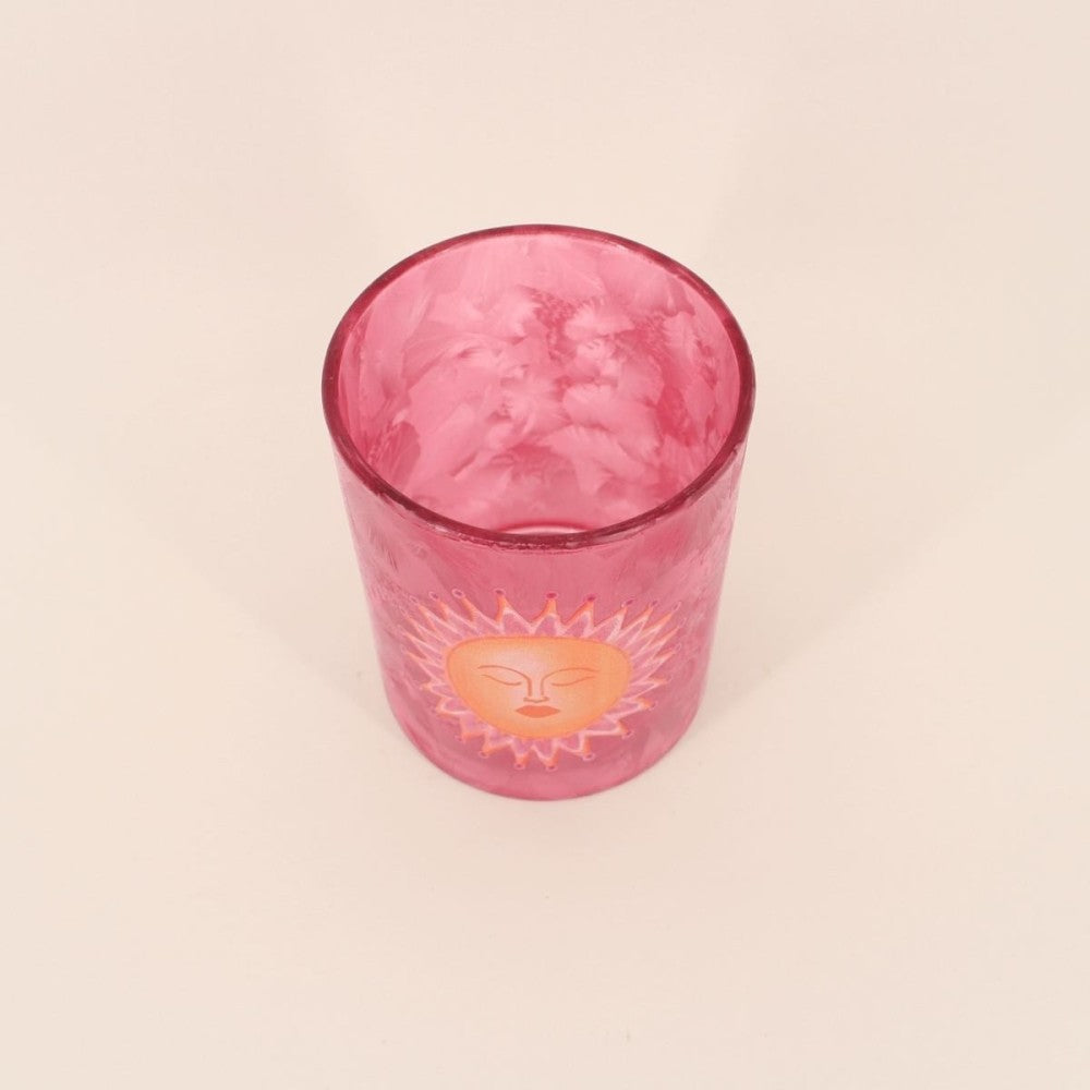 Photophore rose soleil