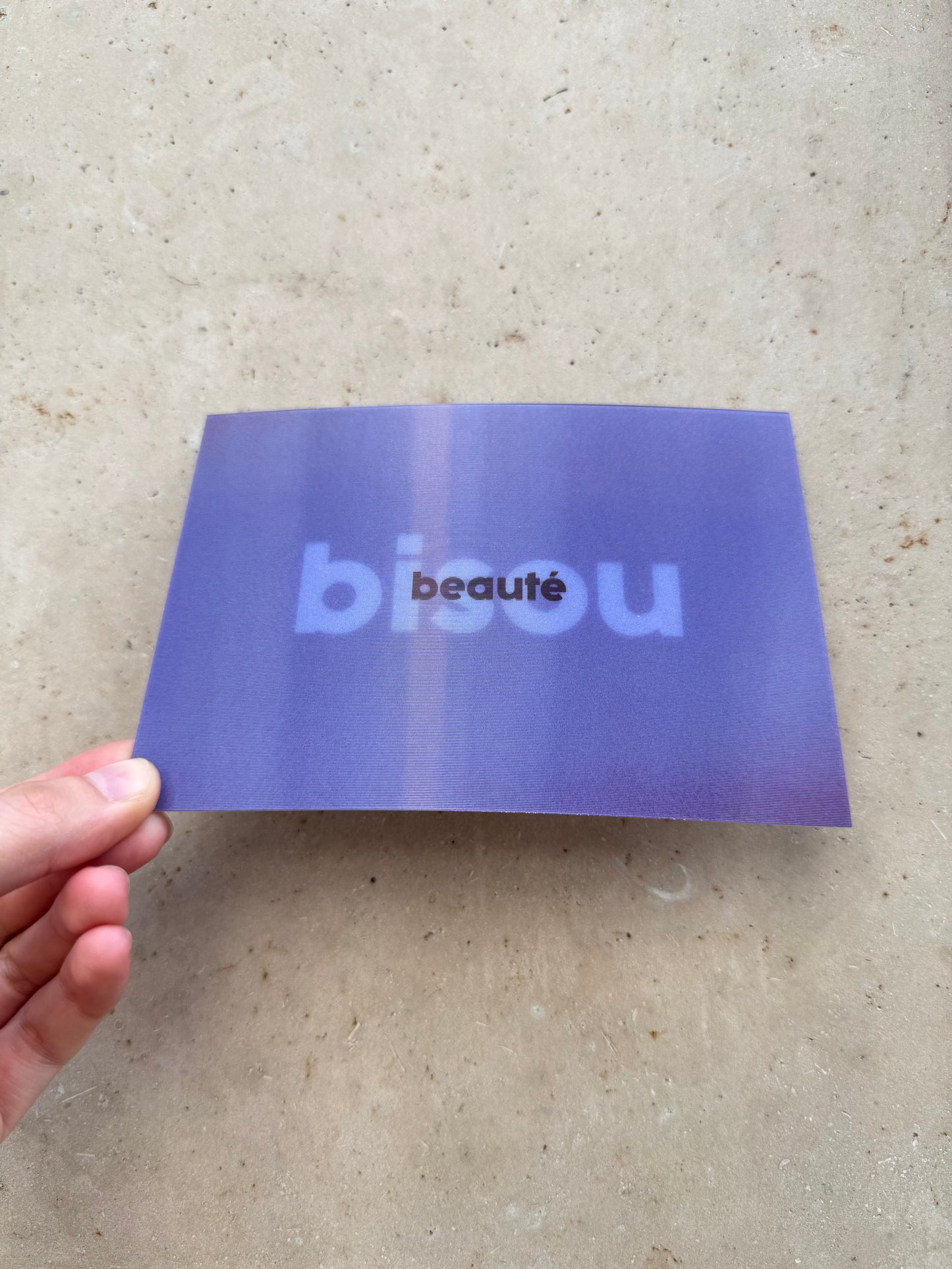 Carte bisou beauté
