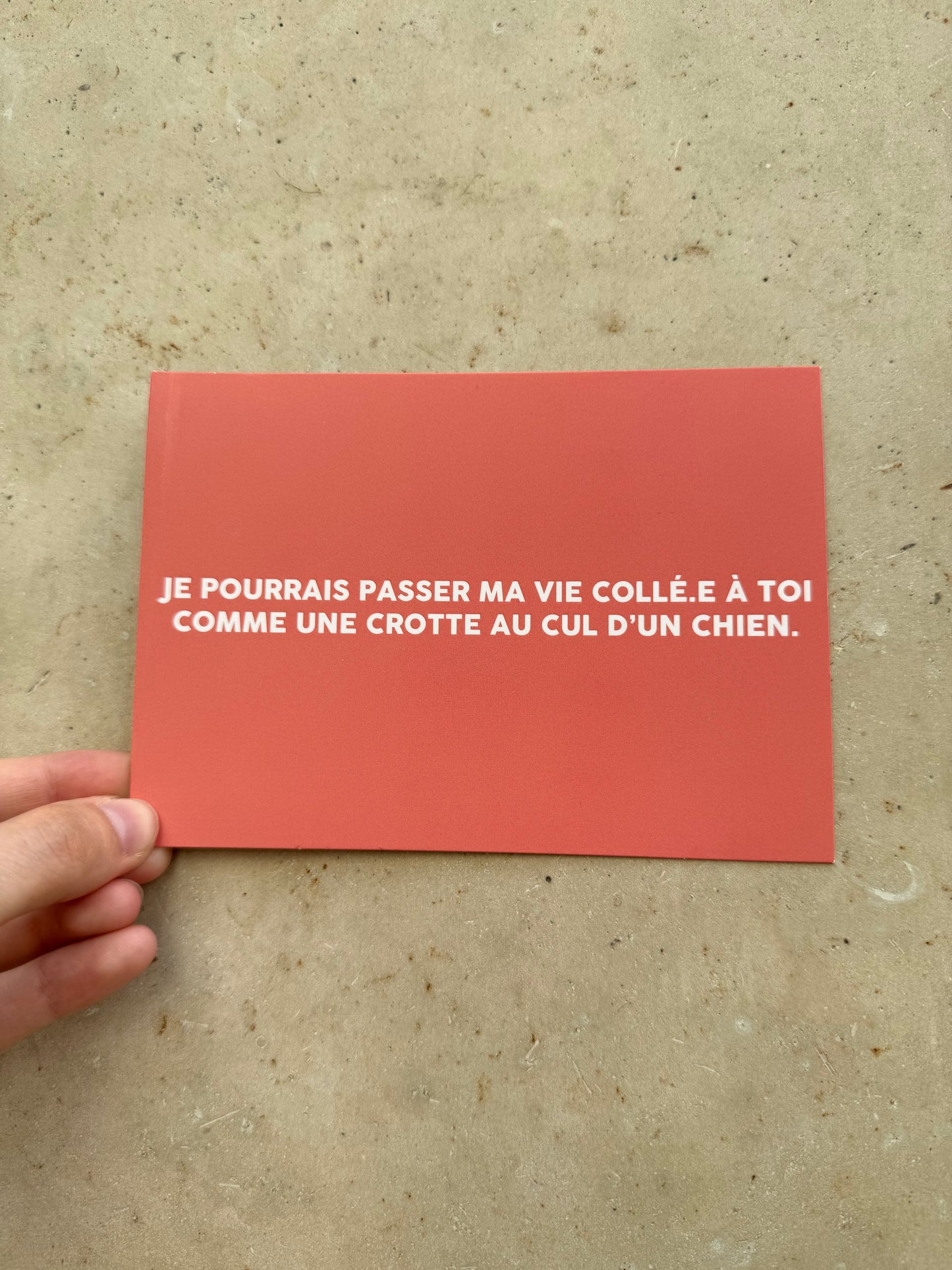 Carte Ma vie collée à toi