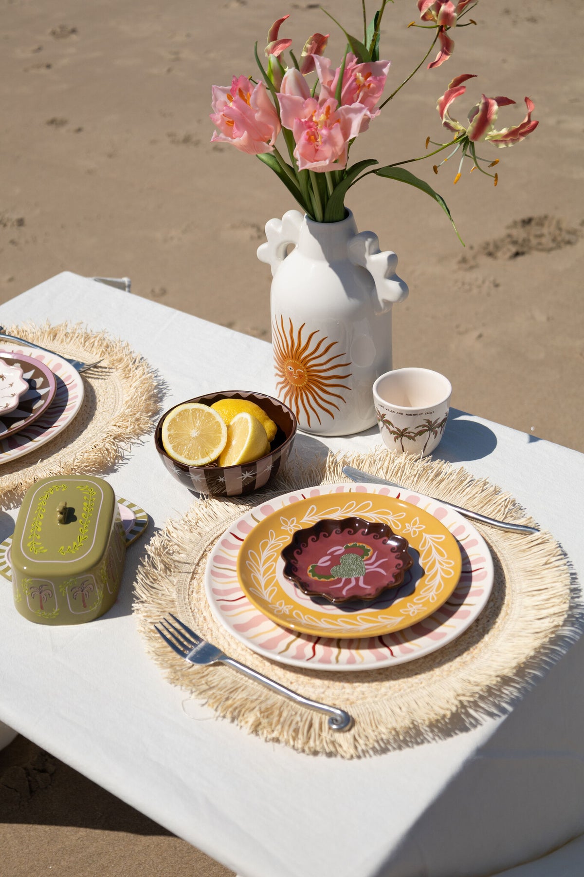 Assiette - leaf and star