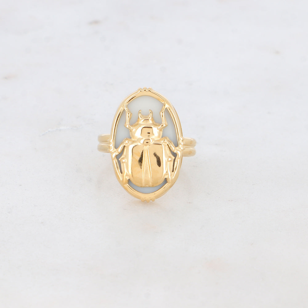 Bague Scarabée dorée