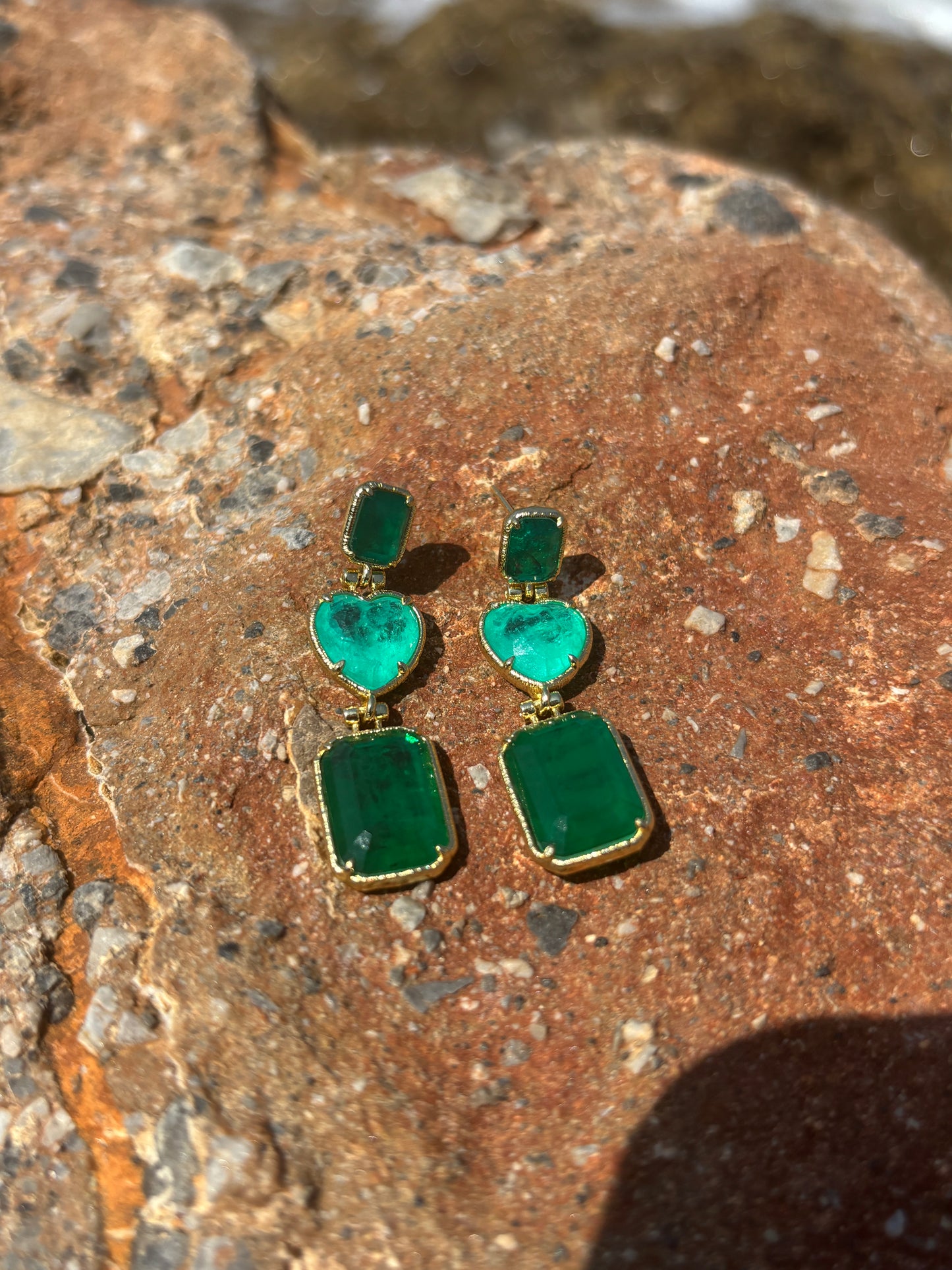 Boucles d’oreilles émeraude