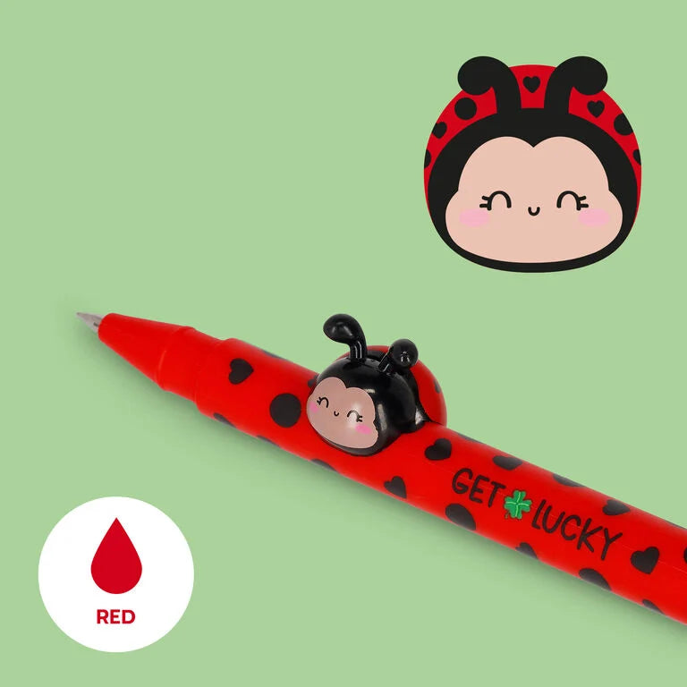 Stylo gel coccinelle
