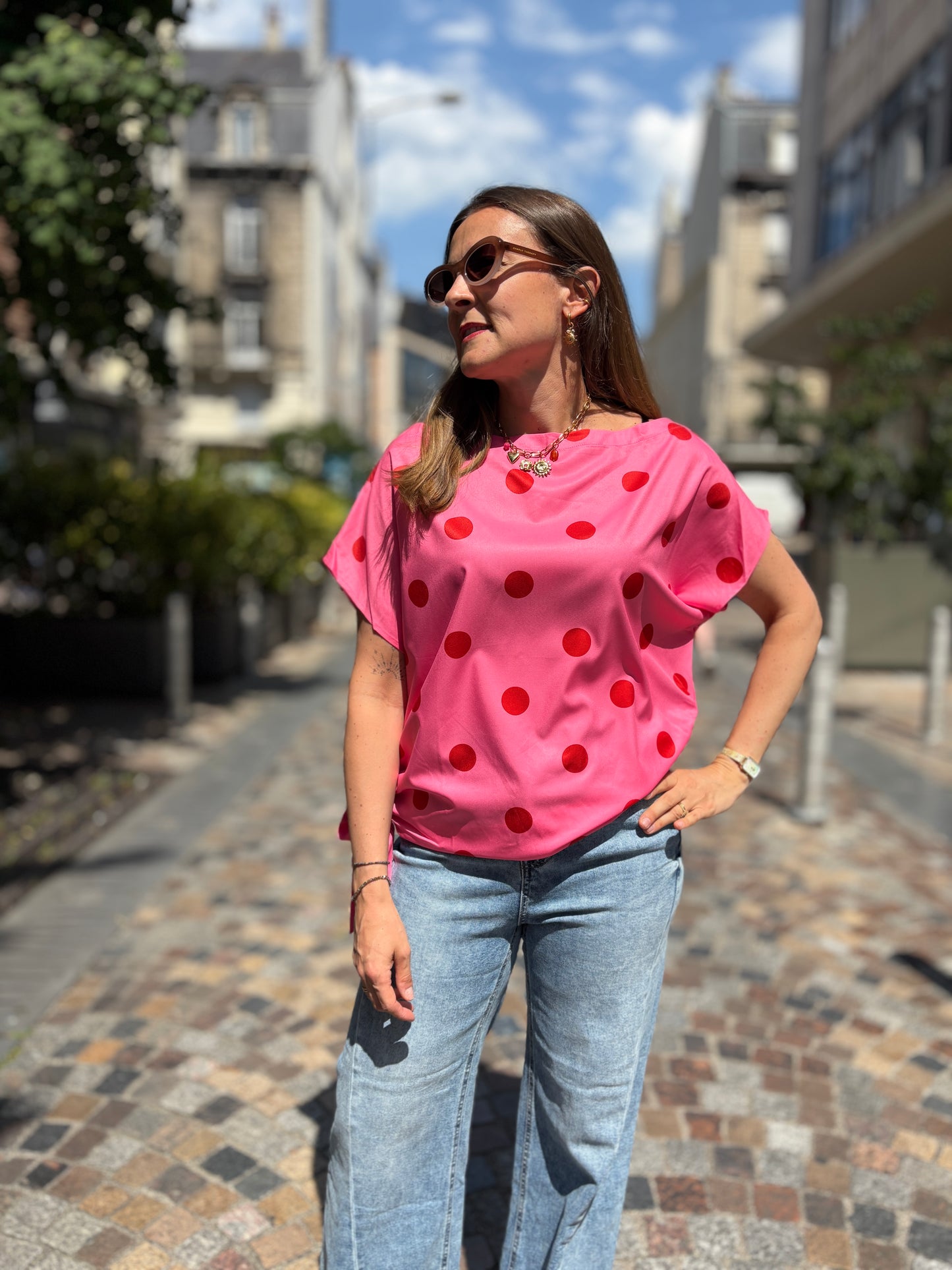 Blouse Bubble Gum Rose