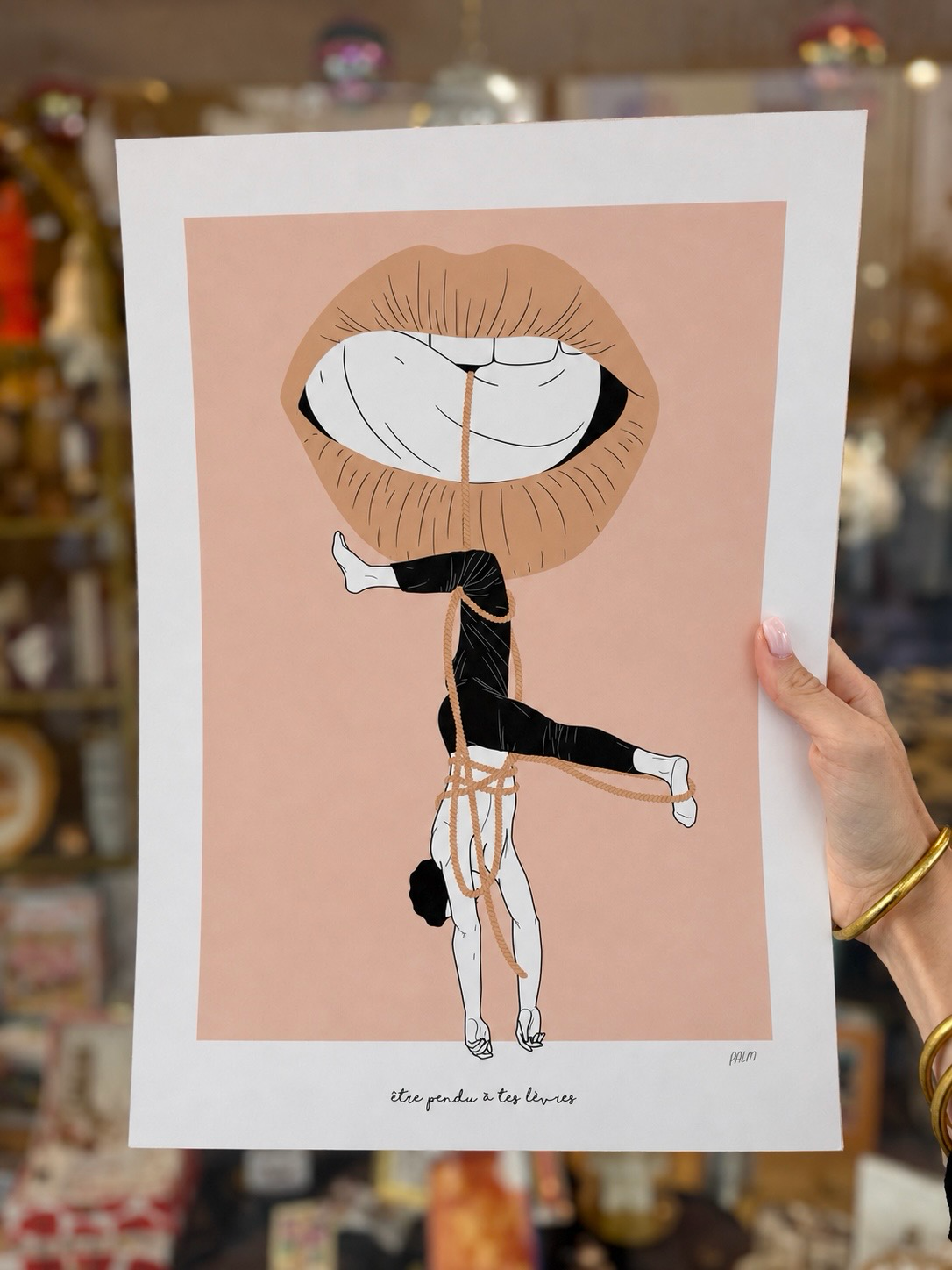 Affiche - être pendu à tes lèvres