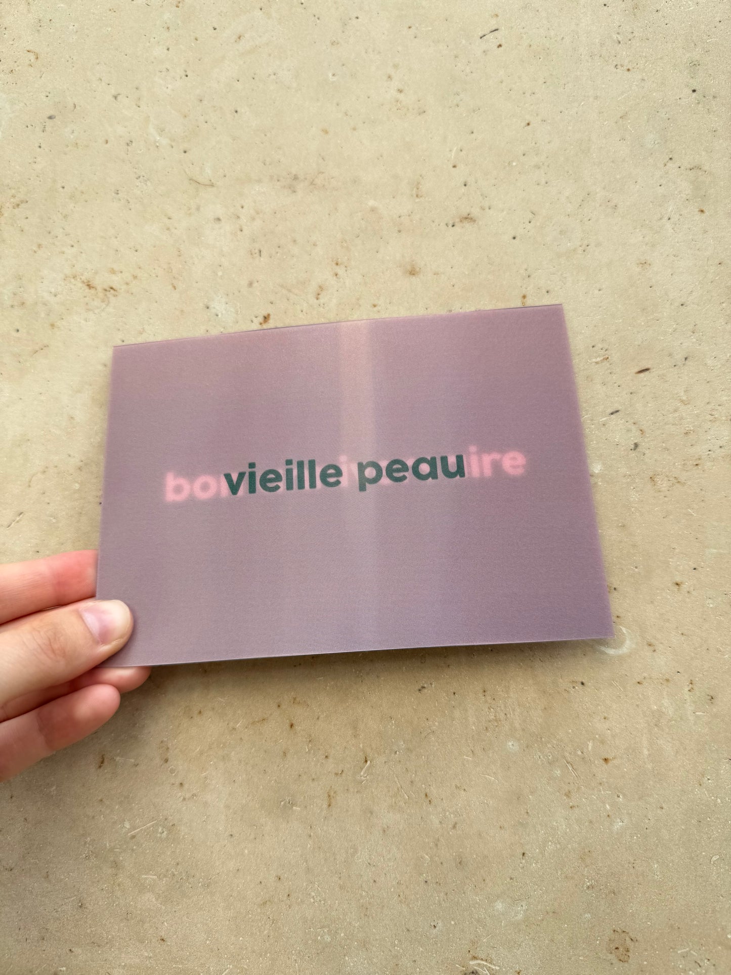 Carte anniversaire vieille peau