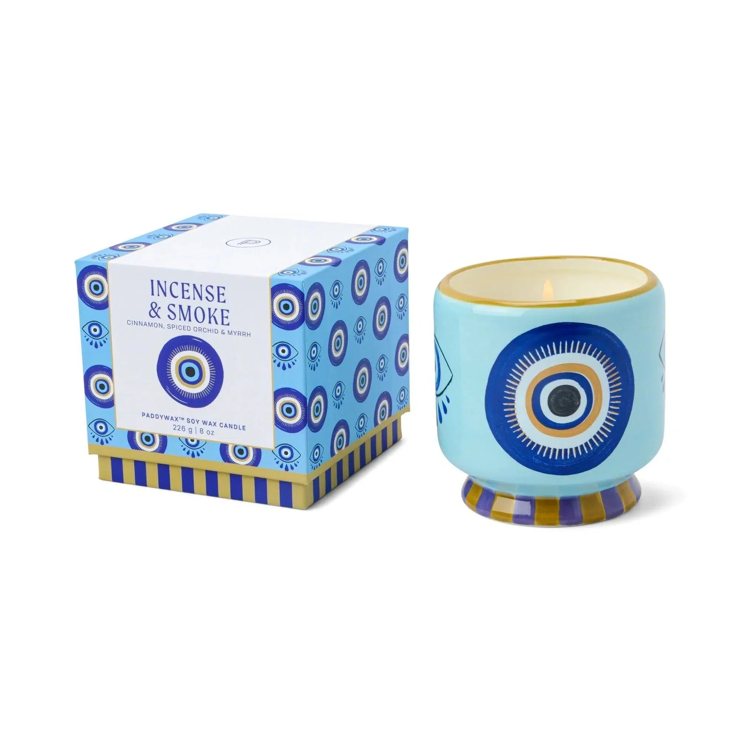 Bougie oeil encens et fumée