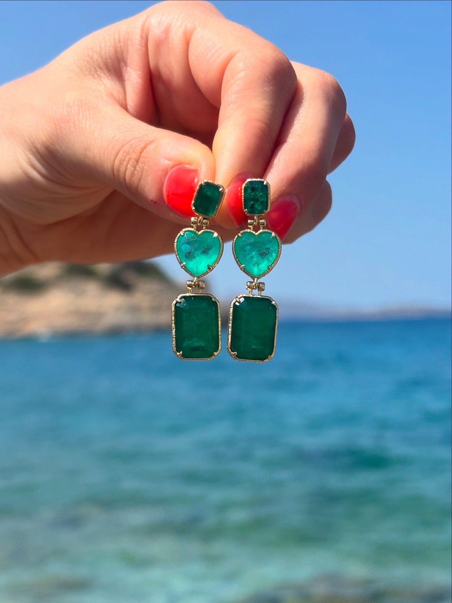 Boucles d’oreilles émeraude