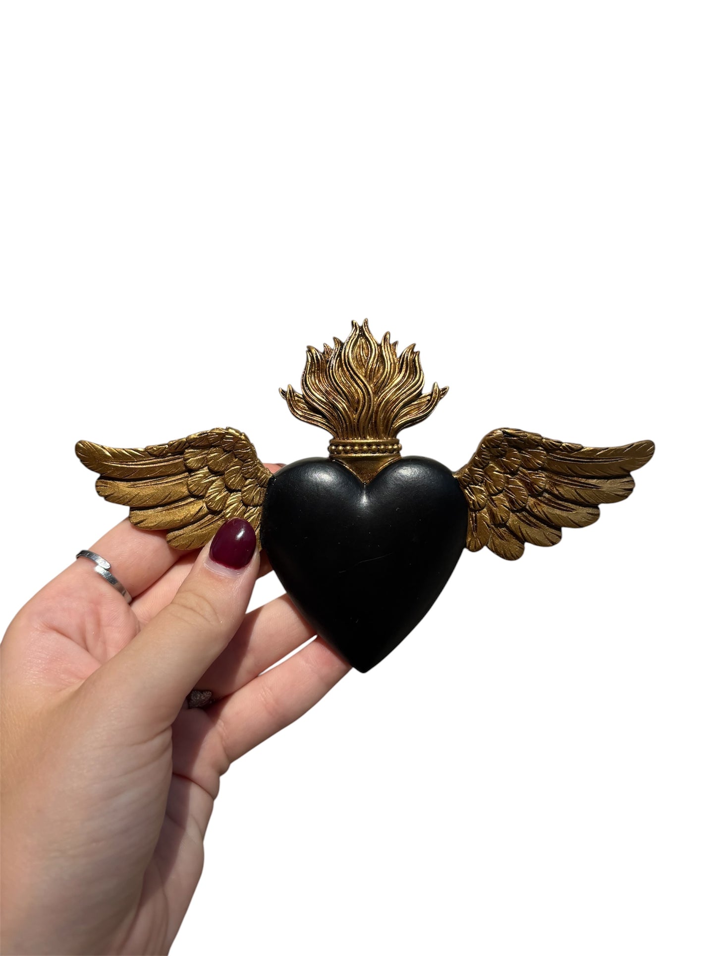 Ex voto noir/doré ailes