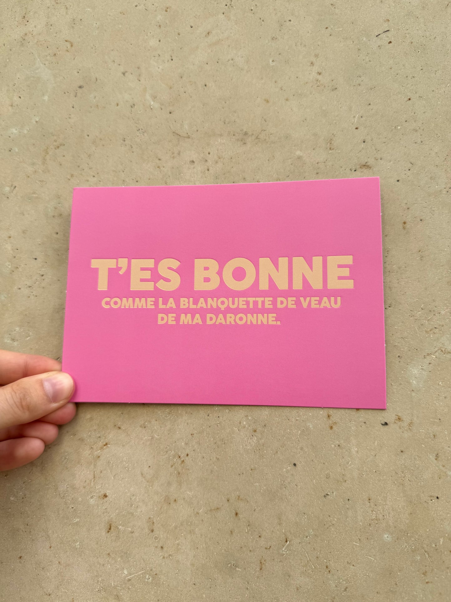Carte T’es bonne comme