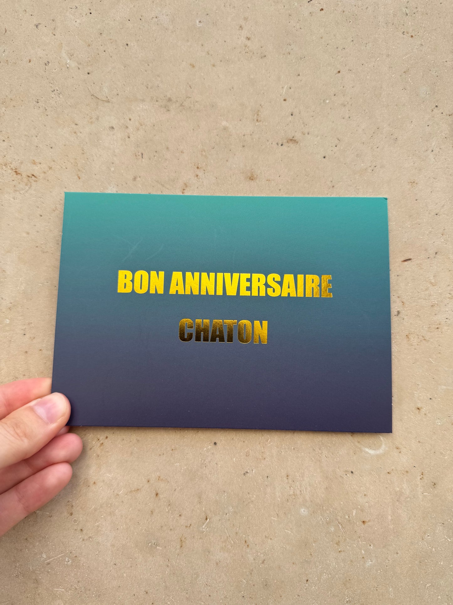 Carte anniversaire chaton
