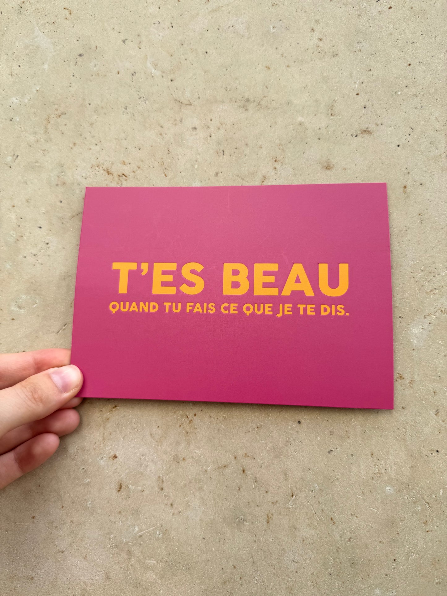 Carte T’es beau comme