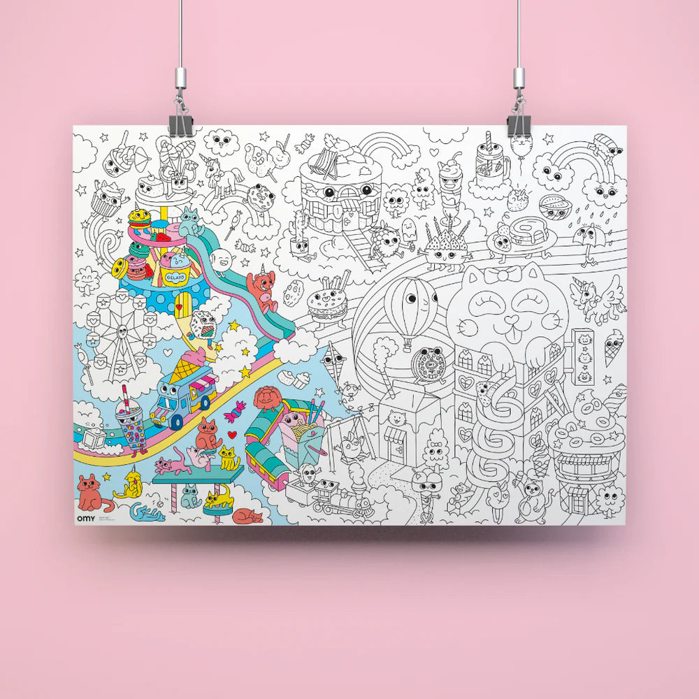 Poster coloriage Kawaii