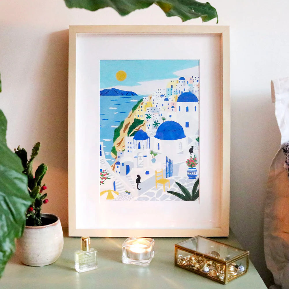 Peinture au numéro Santorini