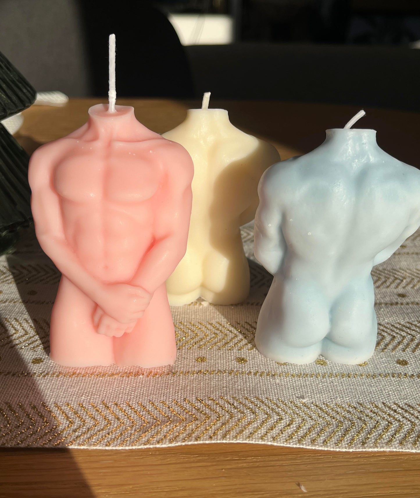 Bougie artisanale corps homme