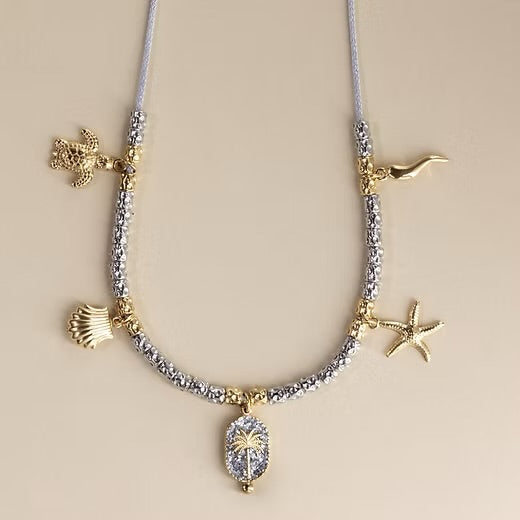 Collier Palombaggia Palmier argenté