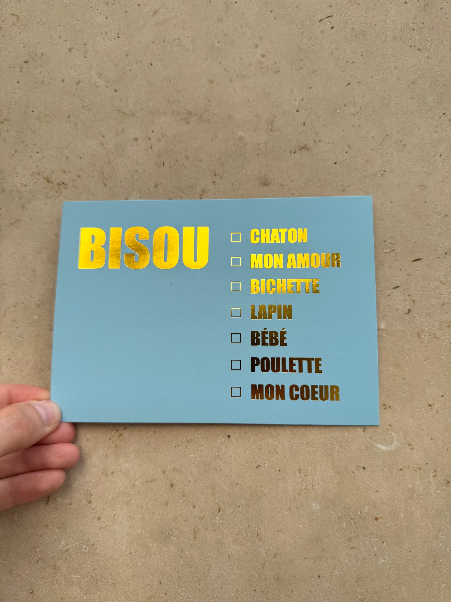 Carte bisou