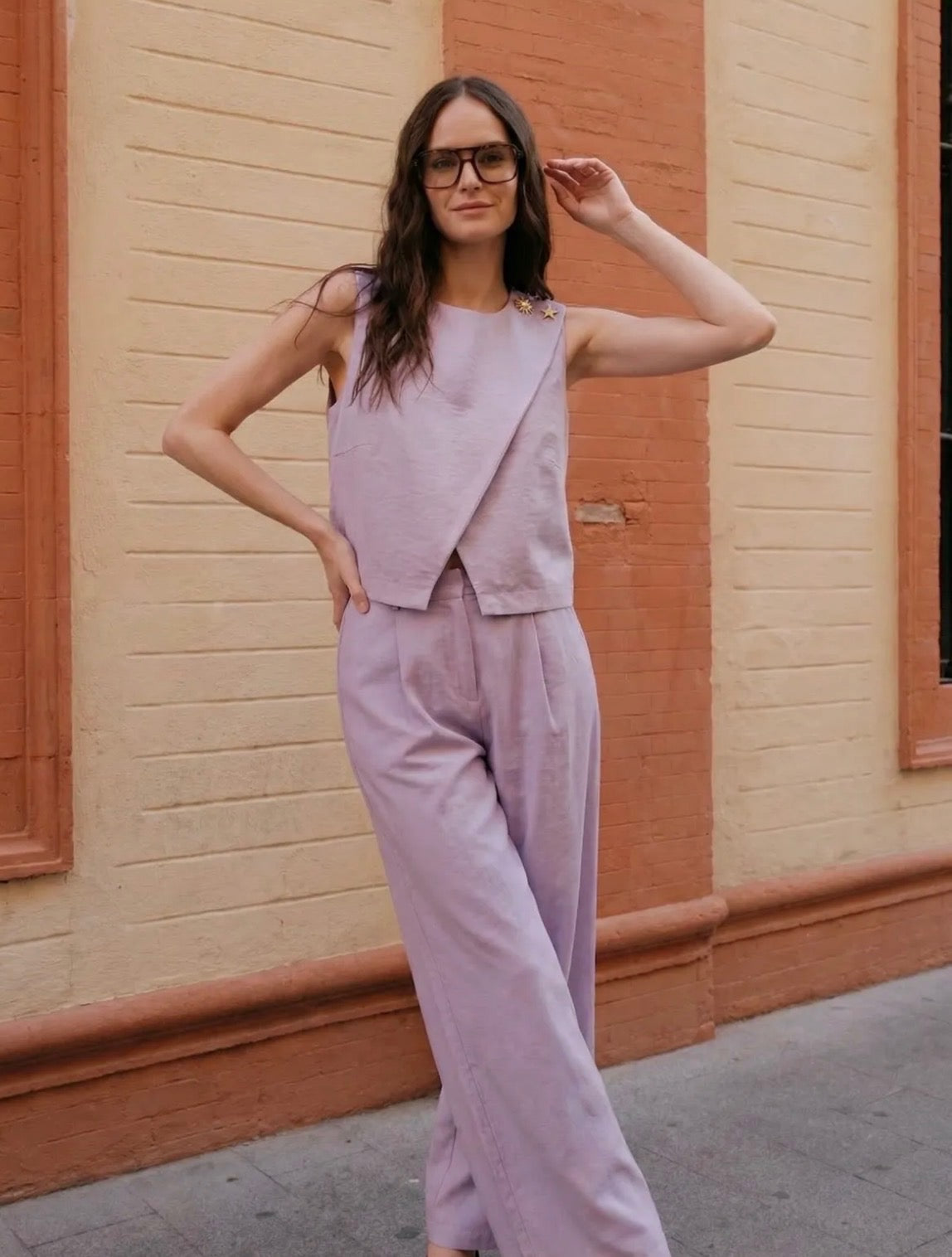 Ensemble rose poudré