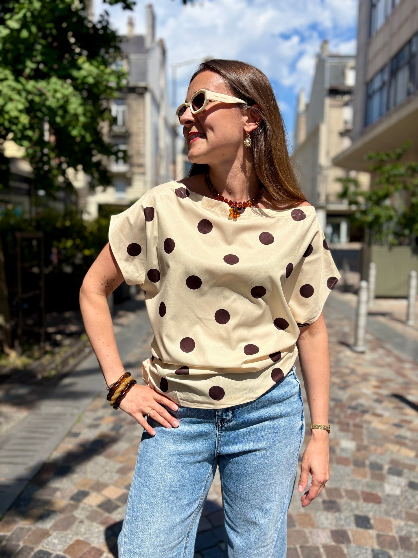 Blouse Bubble Gum Crème