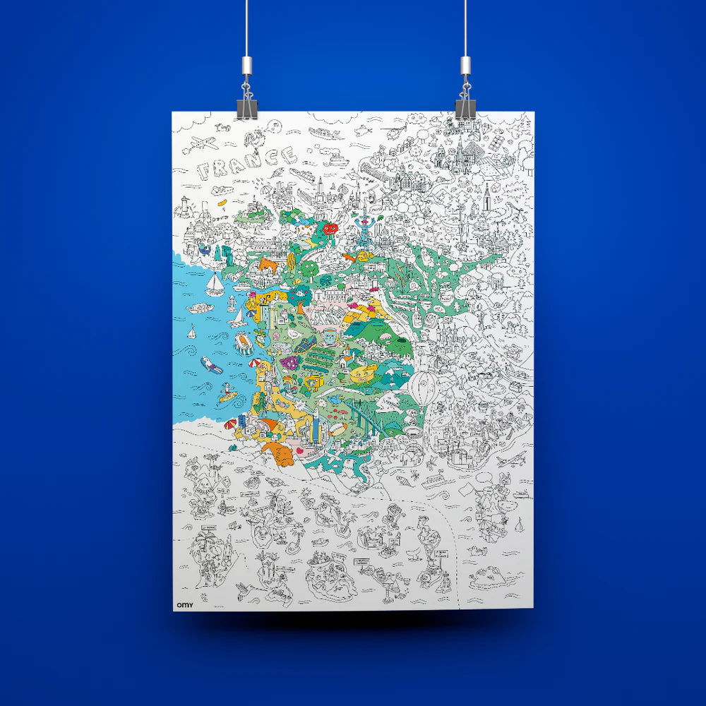 Poster coloriage France