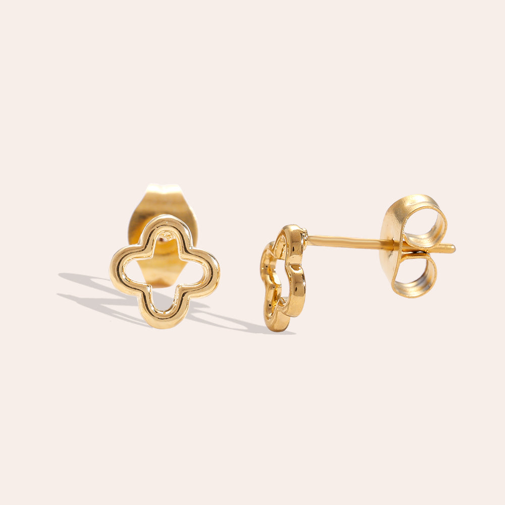 Boucles d'oreilles puce Trèfle