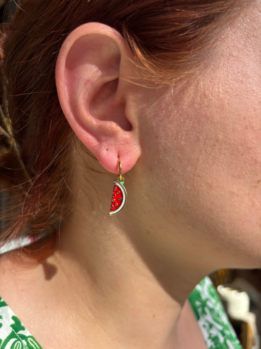 Boucles d’oreilles pastèque