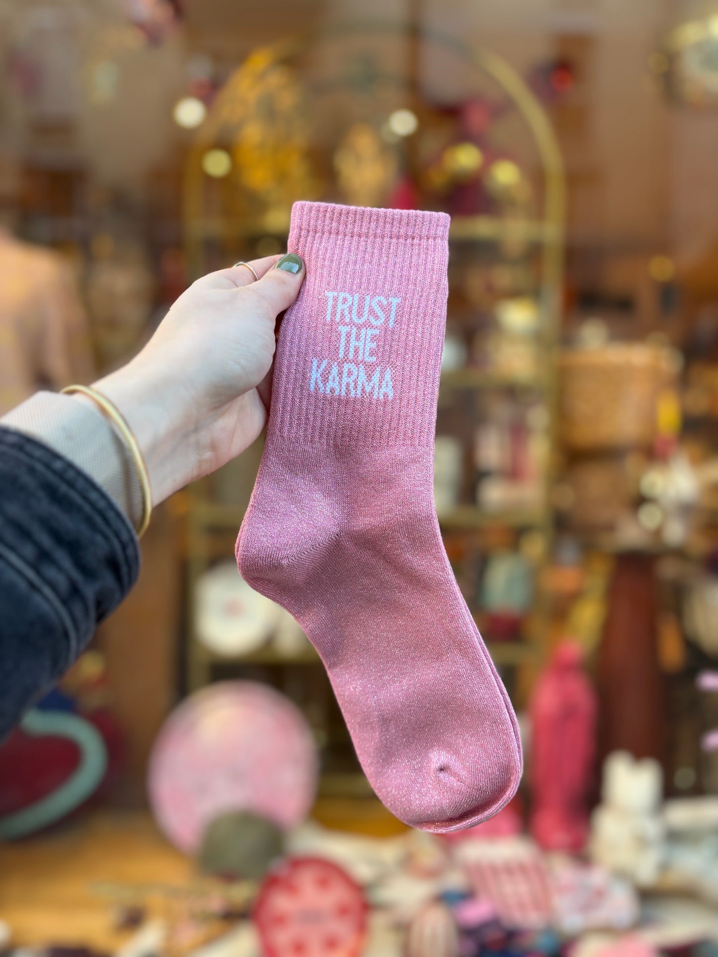 Chaussettes à paillettes - Trust the karma