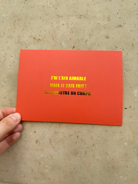 Carte J’ai l’air aimable