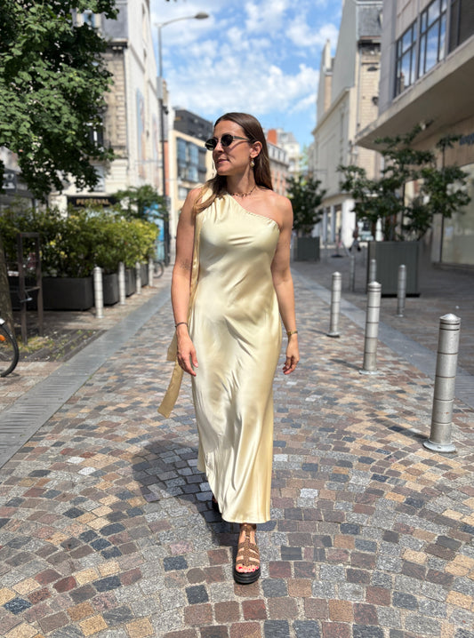 Robe Satine jaune