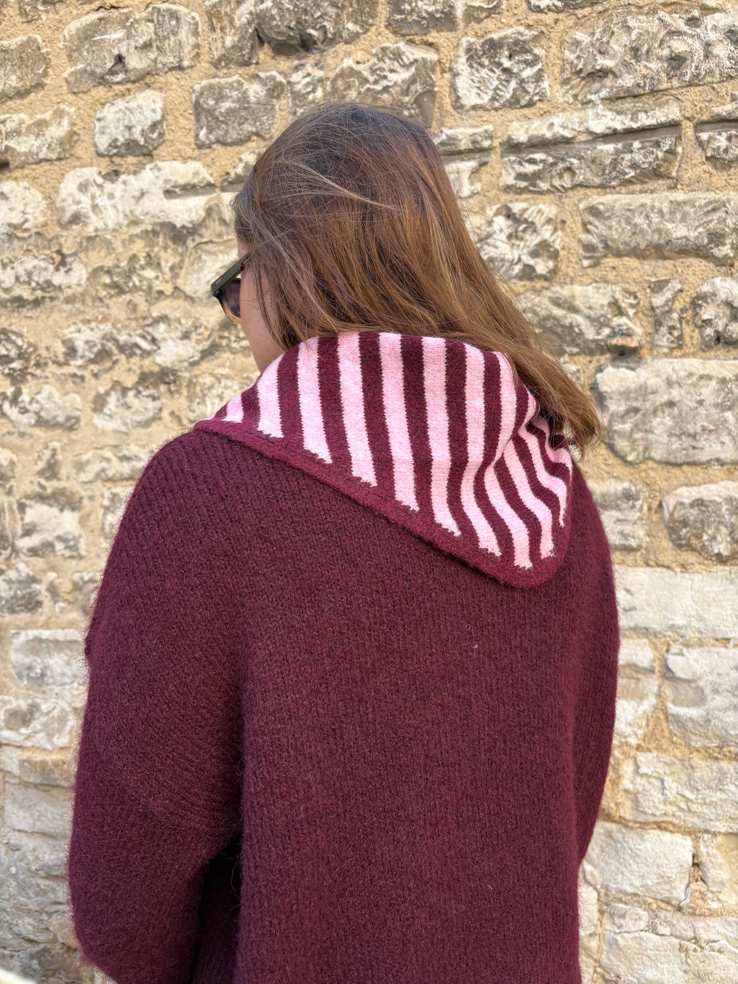 Écharpe triangle rayée