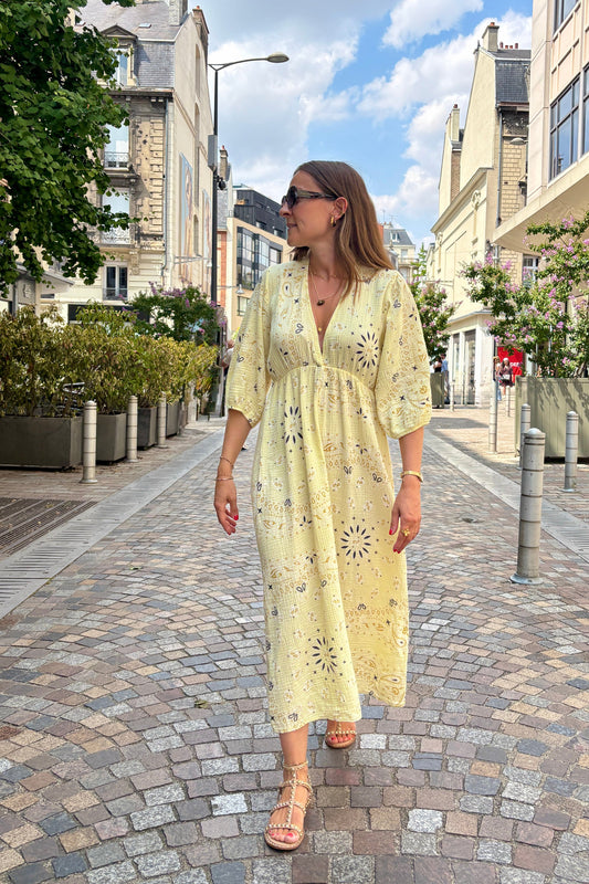 Robe Bandana Jaune Claire