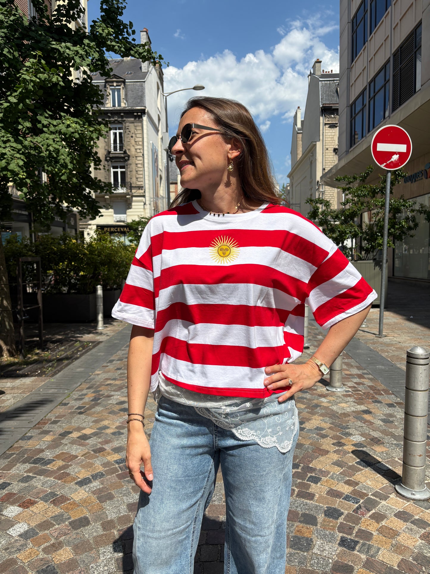 T-shirt rayé soleil