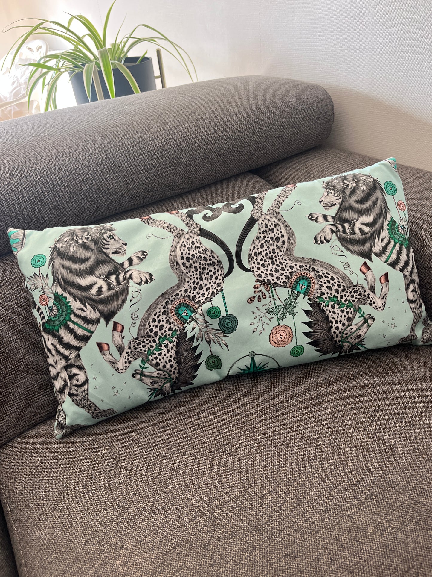 Coussin turquoise