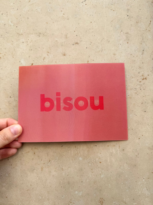 Carte bisou avec la langue