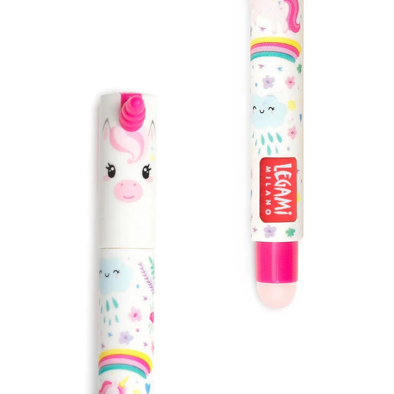 Stylo effaçable licorne