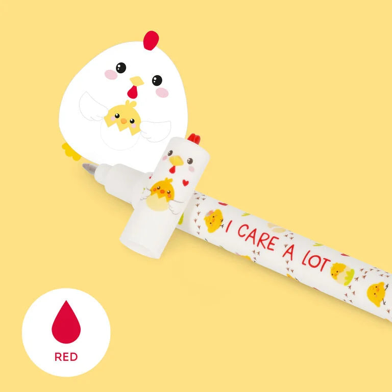 Stylo effaçable poule