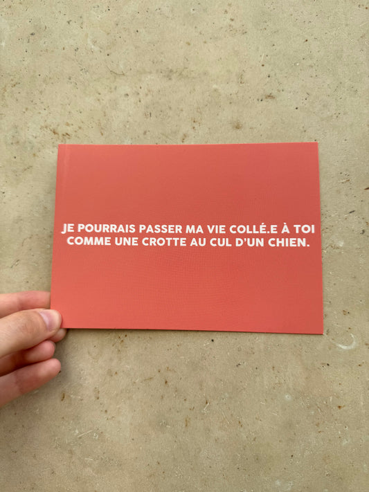 Carte Ma vie collée à toi