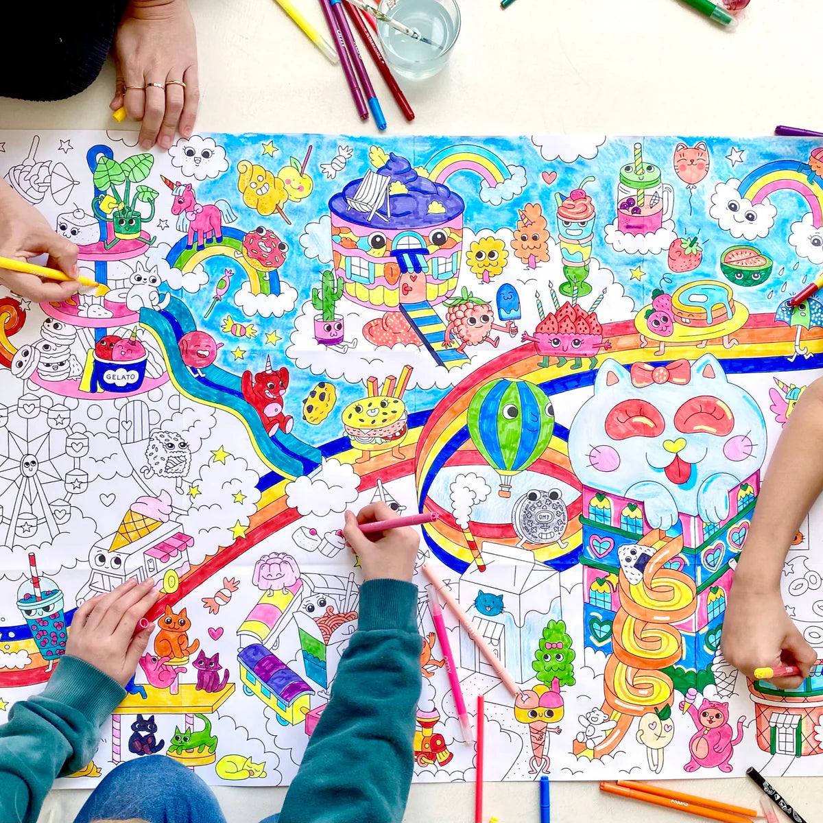 Poster coloriage Kawaii