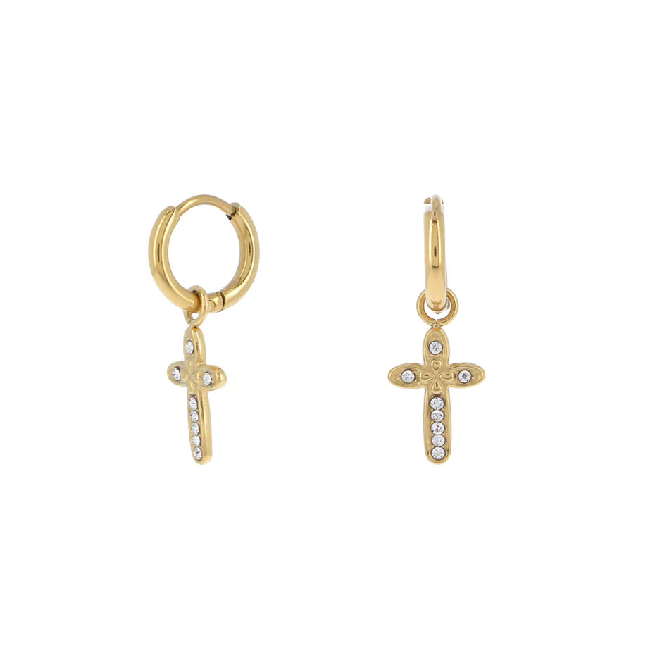 Boucles d'oreilles Croix