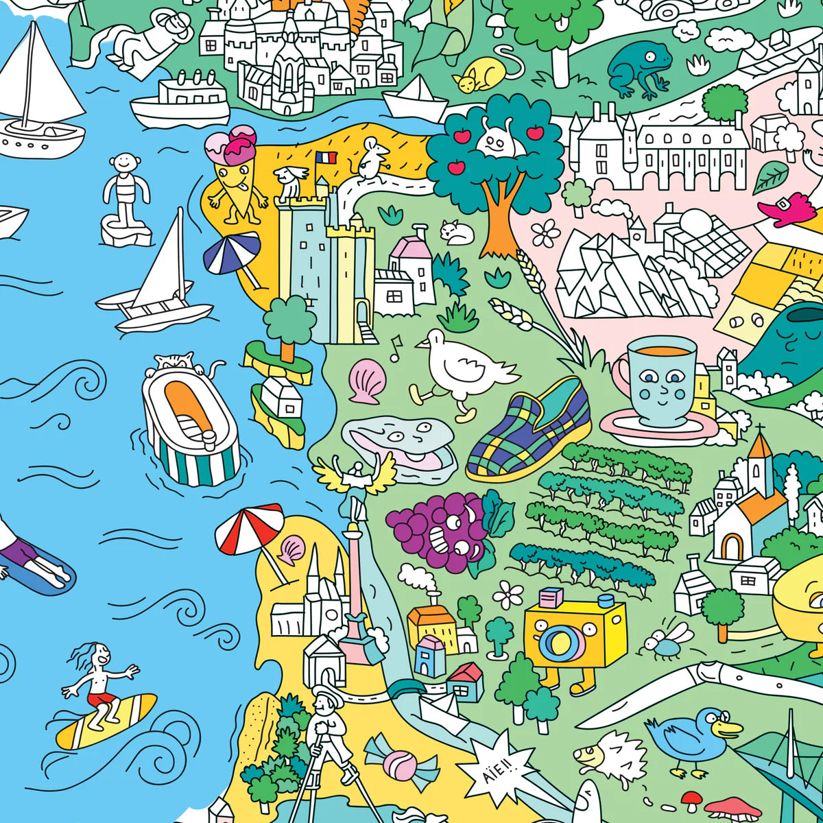 Poster coloriage France