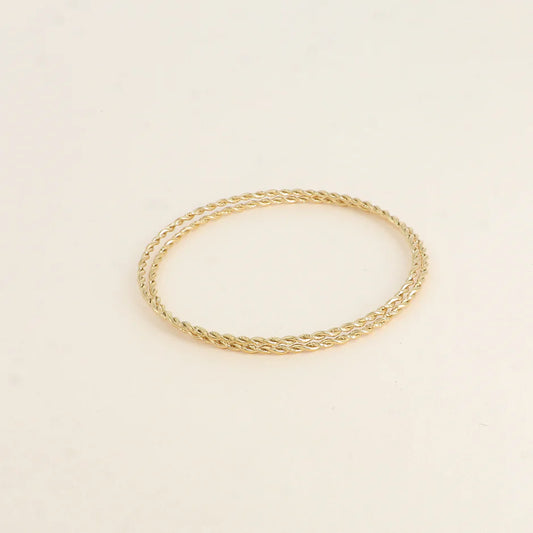 Bracelet jonc fin torsadé