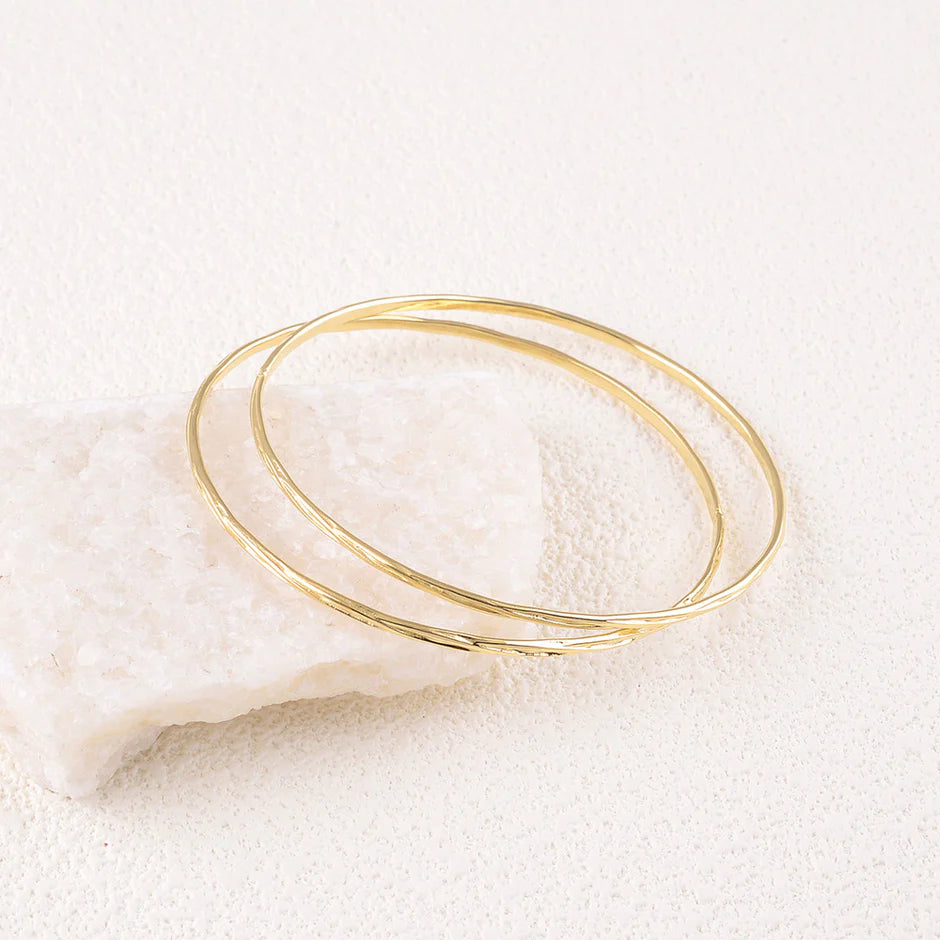 Bracelet jonc fin martelé
