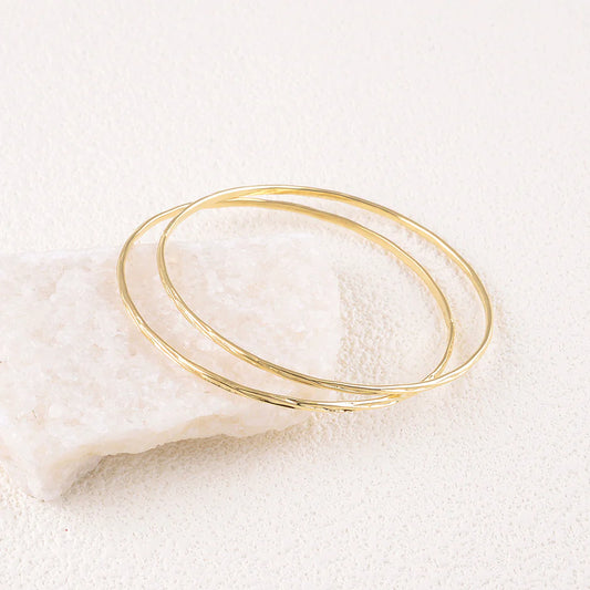 Bracelet jonc fin martelé