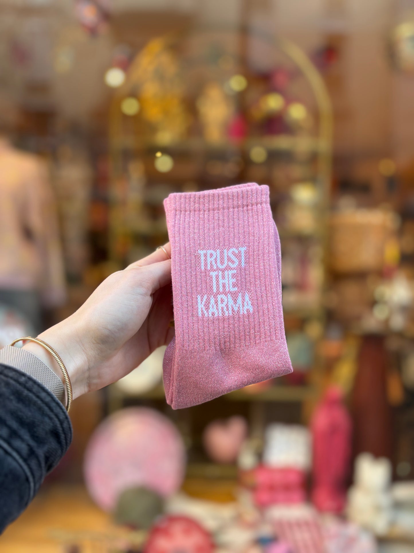 Chaussettes à paillettes - Trust the karma