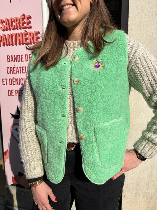 Gilet menthe moumoute