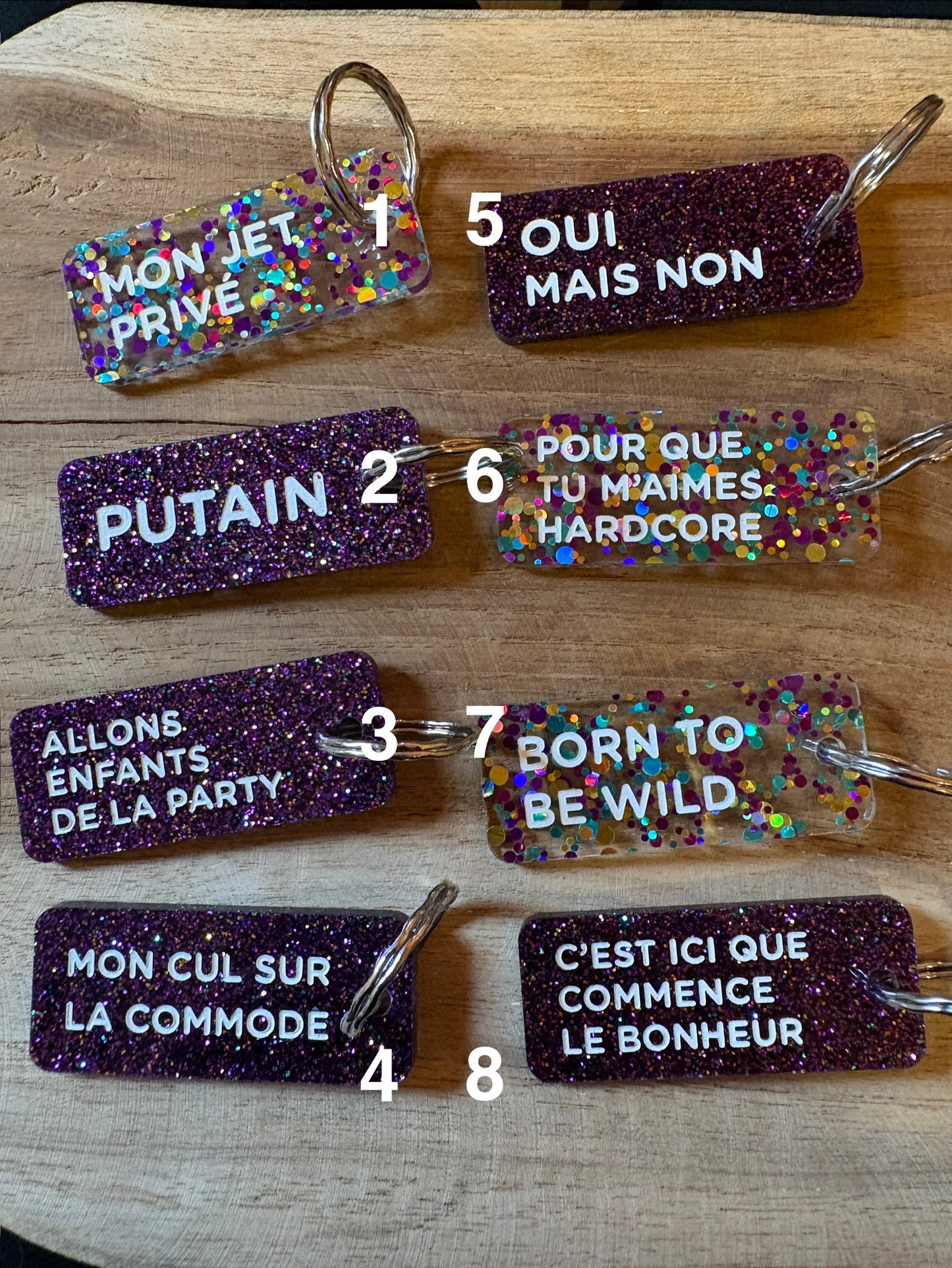 Porte-clé paillettes