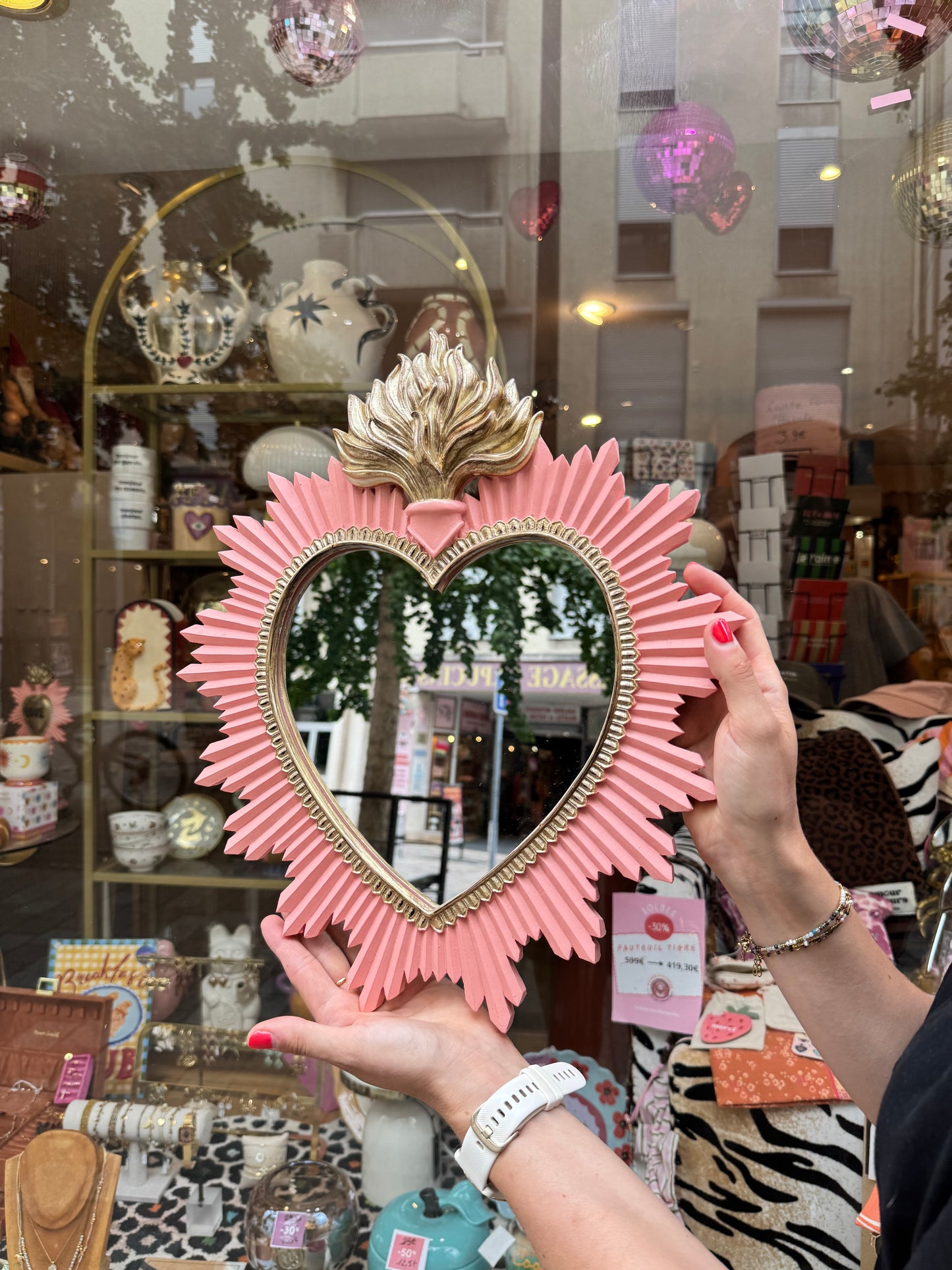 Miroir Ex Voto Rose
